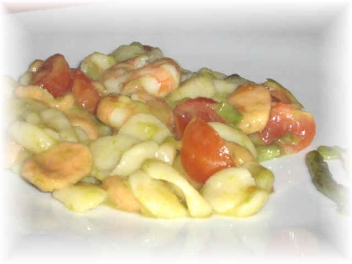 orecchiette asparagi e gamberi